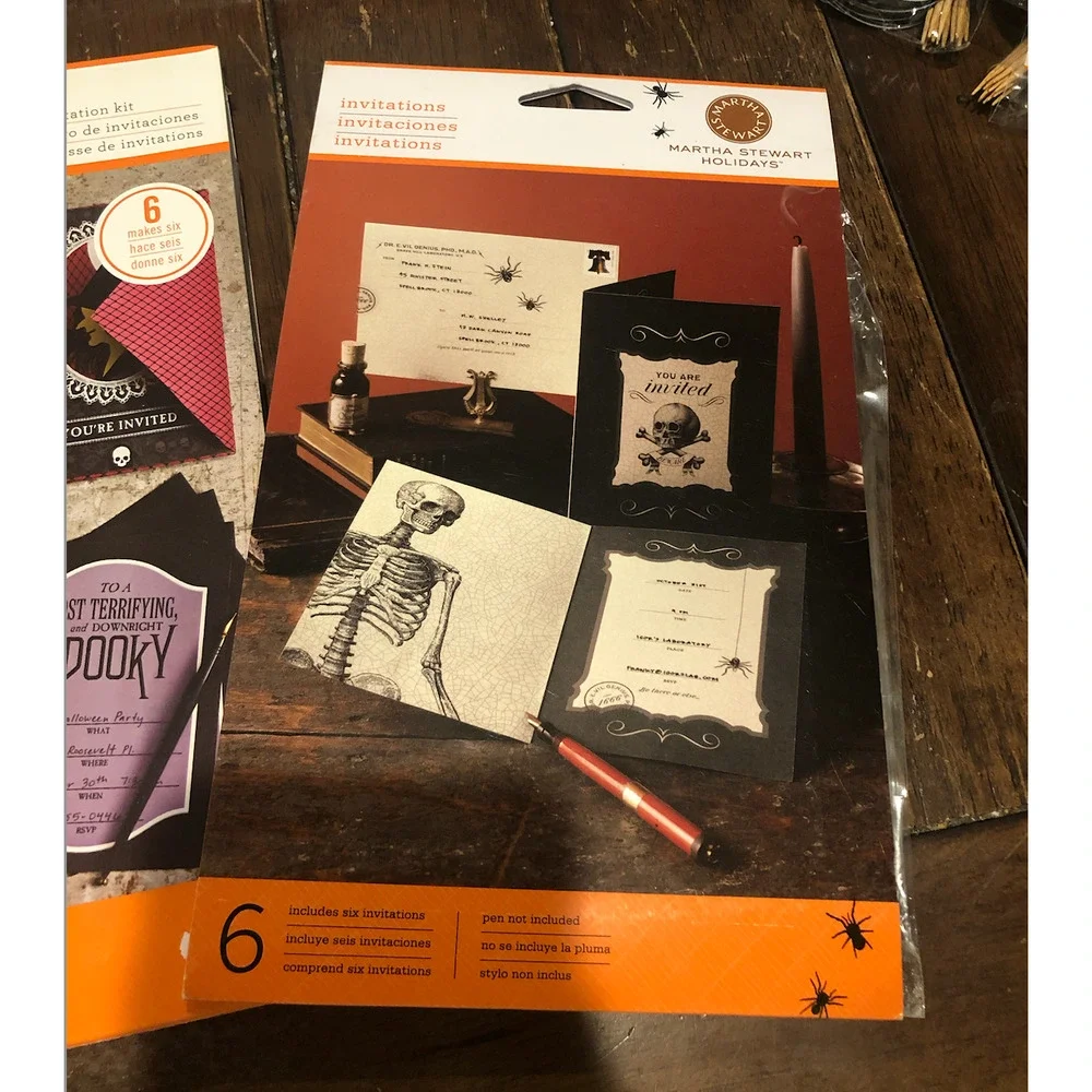 NWT Martha Stewart Crafts Halloween‎ Invite Bundle 22 Invites Total